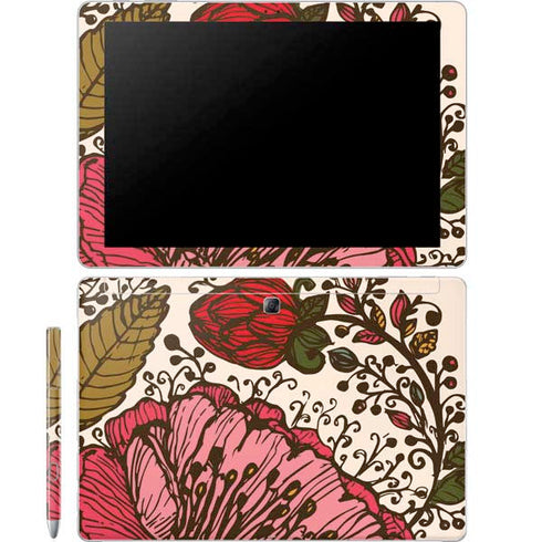 Rose Bud Floral Galaxy Book 12in Skin